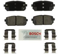 Set pastiglie freno a disco in ceramica blu BOSCH BE1296H con hardware compatibile con Select Kia Rondo REAR