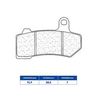 PASTIGLIE FRENO ANT 1172A3+ HARLEY DAVIDSON VRSCA V-ROD 1130 2006