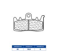 SET PASTIGLIE FRENO RAKES 1232XBK5 APRILIA 660 RS 8V E5 ABS 20/24