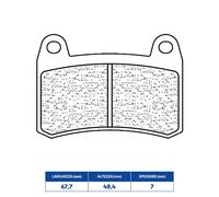 SET PASTIGLIE FRENO RAKES 1274A3+ BENELLI 250 BN251 ABS E4 16/16