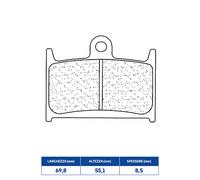 SET PASTIGLIE FRENO RAKES 2246A3+ SUZUKI 250 RGV Gamma 88/88
