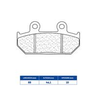 SET PASTIGLIE FRENO RAKES 2248A3+ CAGIVA 500 Canyon 96/02