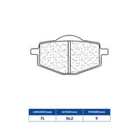 SET PASTIGLIE FRENO RAKES 2284A3+ GILERA 125 Apache 91/>