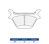 PASTIGLIE FRENO POST 2370RX3 HARLEY DAVIDSON XLH SPORTSTER DELUXE 883 1987 1995