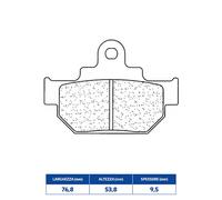 SET PASTIGLIE FRENO RAKES 2386A3+ MALAGUTI 125 Runner YLC 85/85