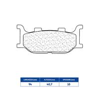 SET PASTIGLIE FRENO RAKES 3025MSC ADIVA 125 AD E3 / AD Cabrio LE E3 09/11