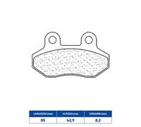 SET PASTIGLIE FRENO RAKES 3039MSC ADIVA 125 AD E3 / AD Cabrio LE E3 09/11