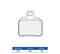 SET PASTIGLIE FRENO RAKES 3057MSC DERBI 125 GP1 E2 / Low Seat E3 06/09