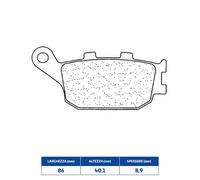Pastiglie freno posteriore Carbone Lorraine per Honda NSS 250 Jazz 2001-2004