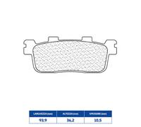 SET PASTIGLIE FRENO RAKES 3089MSC KYMCO 125 Downtown E4 16/19