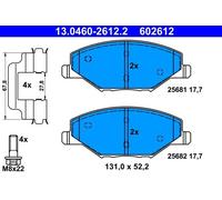 Set pastiglie freno, freno a disco ATE 13.0460-2612.2 (1set-1pcs)