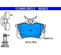 Set pastiglie freno, freno a disco ATE 13.0460-2623.2 (1 set-1 pezzo)