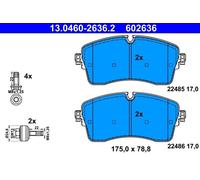 Set pastiglie freno, freno a disco ATE 13.0460-2636.2
