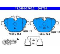 Set pastiglie freno, freno a disco ATE 13.0460-2760.2 (1set-1pcs)