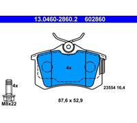 Set pastiglie freno, freno a disco ATE 13.0460-2860.2 (1set-1pcs)