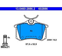 Set pastiglie freno, freno a disco ATE 13.0460-2886.2