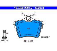 Set pastiglie freno, freno a disco ATE 13.0460-2893.2