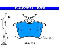 Set pastiglie freno, freno a disco ATE 13.0460-2937.2