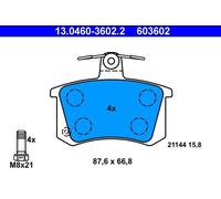 Set pastiglie freno, freno a disco ATE 13.0460-3602.2 (1 set-1 pezzo)