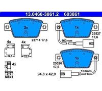 Set pastiglie freno, freno a disco ATE 13.0460-3861.2 per MITO (955_) 0.9 2011-