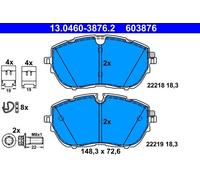 Set pastiglie freno, freno a disco ATE 13.0460-3876.2 (1set-1pcs)