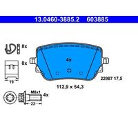 Set pastiglie freno, freno a disco ATE 13.0460-3885.2