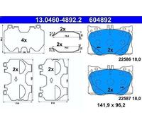 Set pastiglie freno, freno a disco ATE 13.0460-4892.2 per GLC (X253) 2 2015-2019