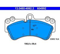 Set pastiglie freno, freno a disco ATE 13.0460-4992.2 (1 set-1 pezzo)