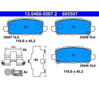 Set pastiglie freno, freno a disco ATE 13.0460-5507.2 (1set-1pcs)