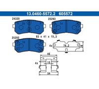 Set pastiglie freno, freno a disco ATE 13.0460-5572.2 i30 (FD) 2 2007-2011