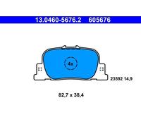 Set pastiglie freno, freno a disco ATE 13.0460-5676.2 (1set-1pcs)