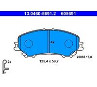Set pastiglie freno, freno a disco ATE 13.0460-5691.2 (1set-1pcs)