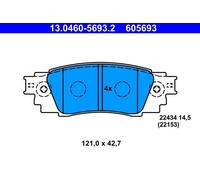 Set pastiglie freno, freno a disco ATE 13.0460-5693.2 (1set-1pcs)