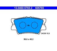 Set pastiglie freno, freno a disco ATE 13.0460-5765.2 (1 set-1 pezzo)