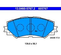 Set pastiglie freno, freno a disco ATE 13.0460-5767.2 (1 set-1 pezzo)
