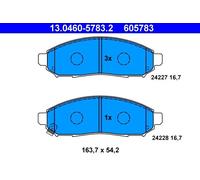 Set pastiglie freno, freno a disco ATE 13.0460-5783.2 (1 set-1 pezzo)
