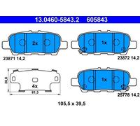Set pastiglie freno, freno a disco ATE 13.0460-5843.2