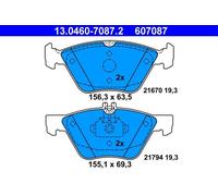 Set pastiglie freno, freno a disco ATE 13.0460-7087.2 (1set-1pcs)