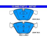 Set pastiglie freno, freno a disco ATE 13.0460-7167.2