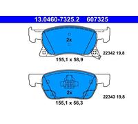 Set pastiglie freno, freno a disco ATE 13.0460-7325.2 (1 set-1 pezzo)