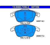 Set pastiglie freno, freno a disco ATE 13.0460-7356.2 per DS5 2 2013-2015