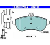 Set pastiglie freno, freno a disco ATE 13.0470-2733.2 (1 set-1 pezzo)