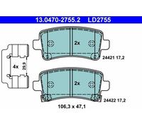 Set pastiglie freno, freno a disco ATE 13.0470-2755.2 (1 set-1 pezzo)