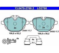 Set pastiglie freno, freno a disco ATE 13.0470-2760.2 per 5 (F10) 2 2011-2016