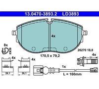 Set pastiglie freno, freno a disco ATE 13.0470-3893.2 per MULTIVAN T6 2 2015-