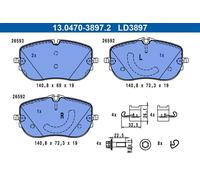 Set pastiglie freno, freno a disco ATE 13.0470-3897.2 per 2 2021-