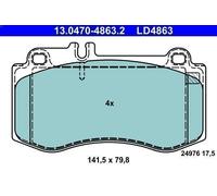 Set pastiglie freno, freno a disco ATE 13.0470-4863.2 per CLS (C218) 3 2013-2017
