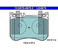 Set pastiglie freno, freno a disco ATE 13.0470-4870.2 SL (R231) 3 2014-2016
