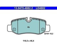 Set pastiglie freno, freno a disco ATE 13.0470-4882.2 per VITO Mixto 2 2020-2020