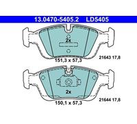 Set pastiglie freno, freno a disco ATE 13.0470-5405.2 (1set-1pcs)